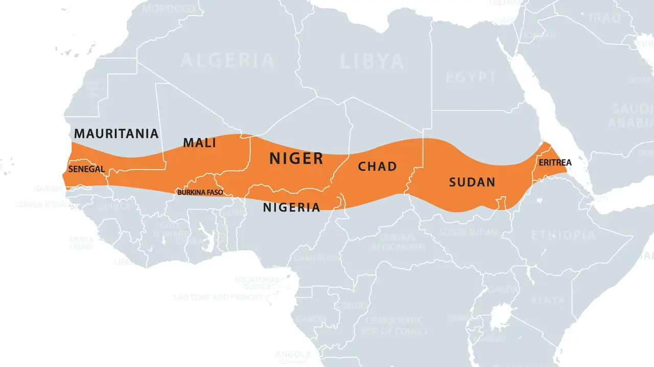 Map of the Sahel region